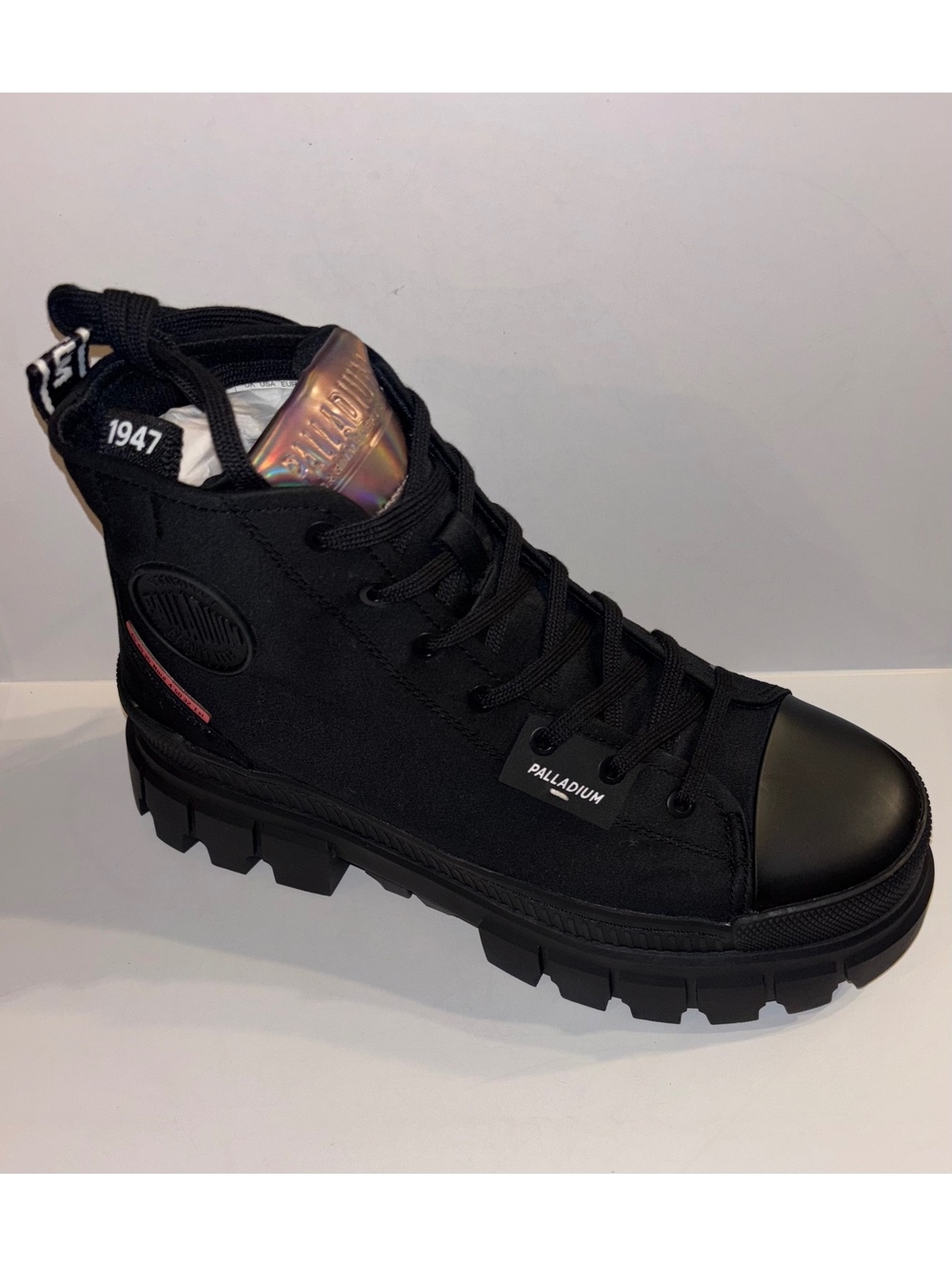 Palladium Revolt Hi TX Womens 10 Black Platform Combat Sneaker Boots NIB